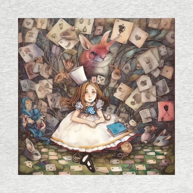 Alice in Wonderland. "Tea Party with the Mad Hatter and the Cheshire Cat" by thewandswant